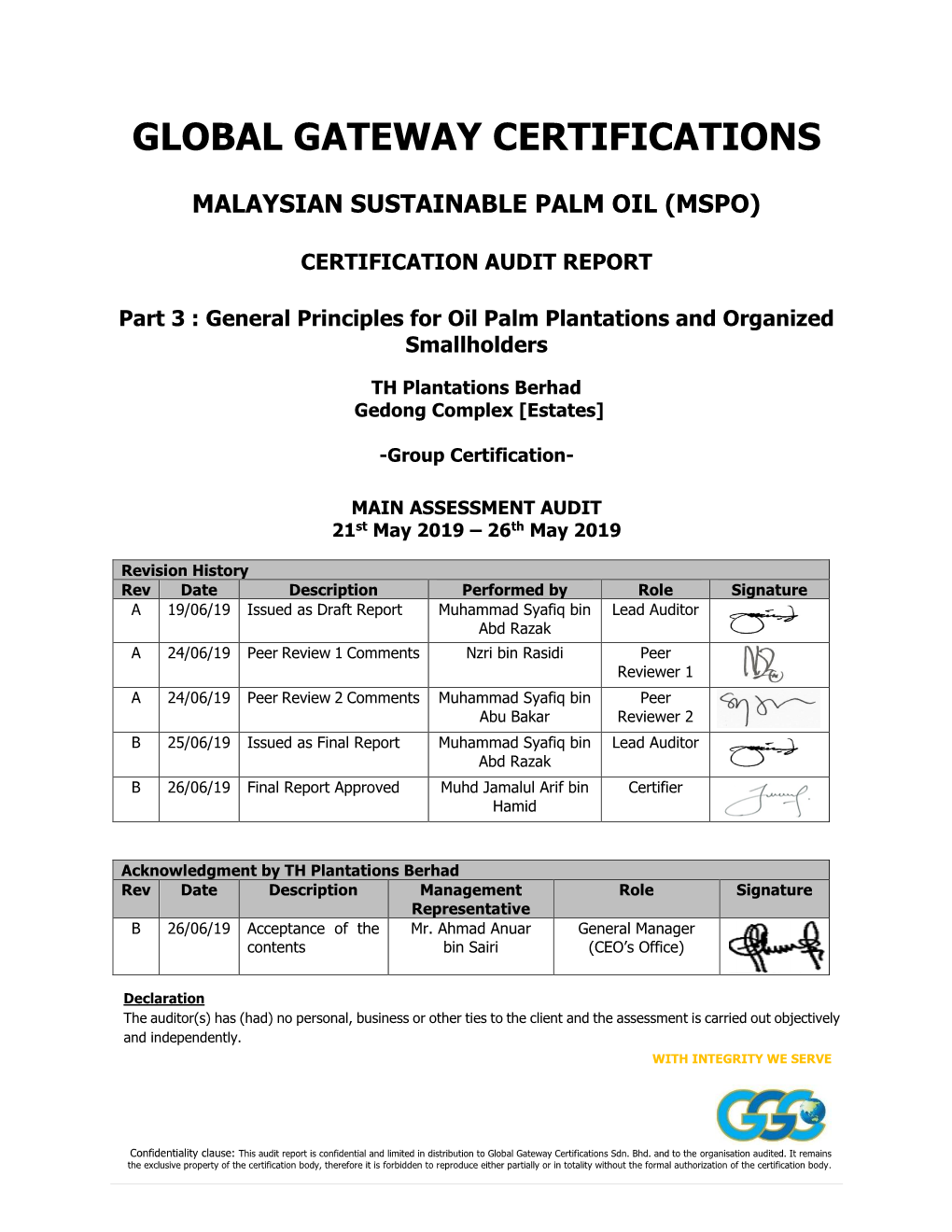 Malaysian Sustainable Palm Oil (Mspo)