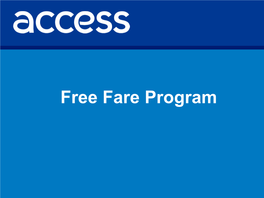 Free Fare Program