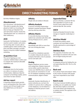 Direct Marketing Terms