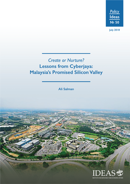 Create Or Nurture? Lessons from Cyberjaya: Malaysia's Promised