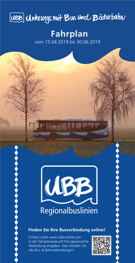 Fahrplan Regionalbuslinien