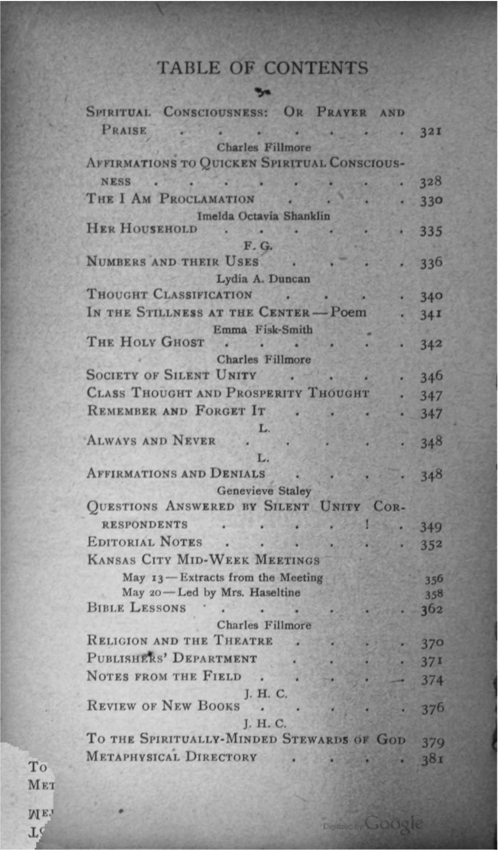 Table of Contents 1