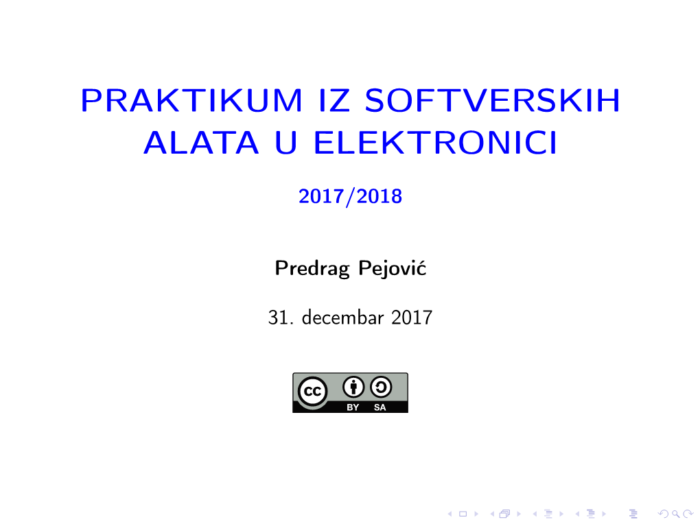 Praktikum Iz Softverskih Alata U Elektronici