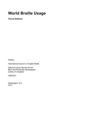 World Braille Usage, Third Edition