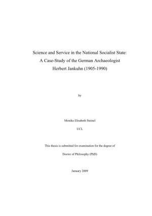 A Case-Study of the German Archaeologist Herbert Jankuhn (1905-1990)