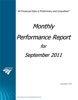 Monthly Performance Reports