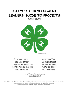 Leaders Guide to Projects