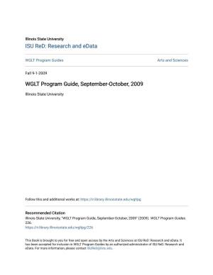 WGLT Program Guide, September-October, 2009