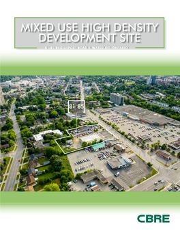 Mixed Use High Density Development Site 81-85 Bridgeport Road E, Waterloo, Ontario