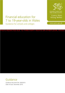 Financial Education for 7 to 19-Year-Olds in Wales Guidance for Schools and Colleges