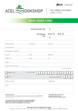 Book Order Form