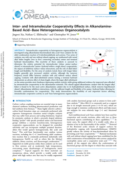 And Intramolecular Cooperativity Effects in Alkanolamine