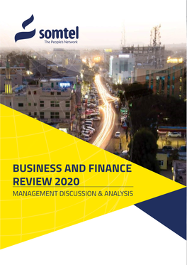 BUSINESS and FINANCE REVIEW 2020 MANAGEMENT DISCUSSION & ANALYSIS Business and Finance Review 2020 P.1
