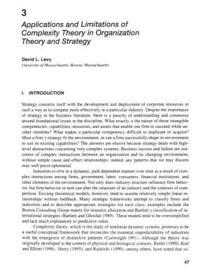 Applications and Limitations of Complexity Theory in Organization Theory and Strategy