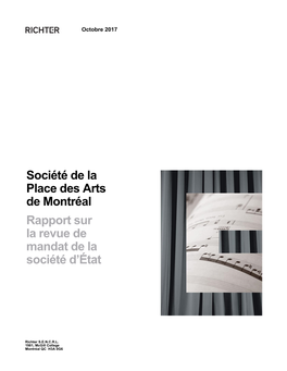 Rapport Sur La Revue De Mandat De La Société D'état