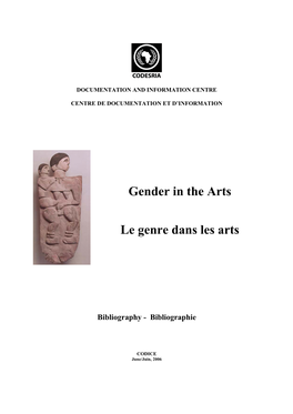 Gender in the Arts Le Genre Dans Les Arts