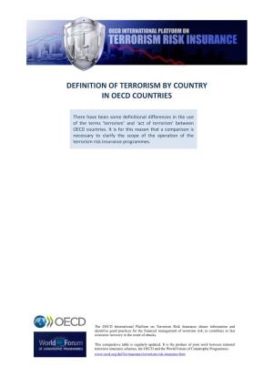 Definition of Terrorism by Country in Oecd Countries