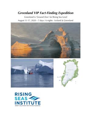 Greenland VIP Fact-Finding Expedition