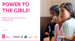 Reflect and Learn on How to Drive Change for Girls
