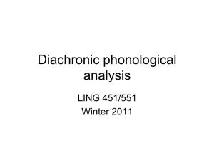 Diachronic Phonological Analysis