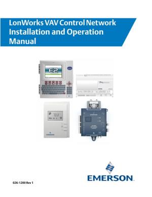 Lonworks VAV Control Network Installation and Operation Manual
