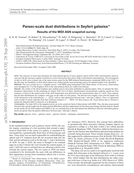 Parsec-Scale Dust Distributions in Seyfert Galaxies