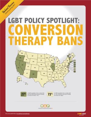 LGBT Policy Spotlight: Conversion Therapy Bans