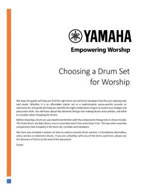 Choosing a Drum Set for Worship