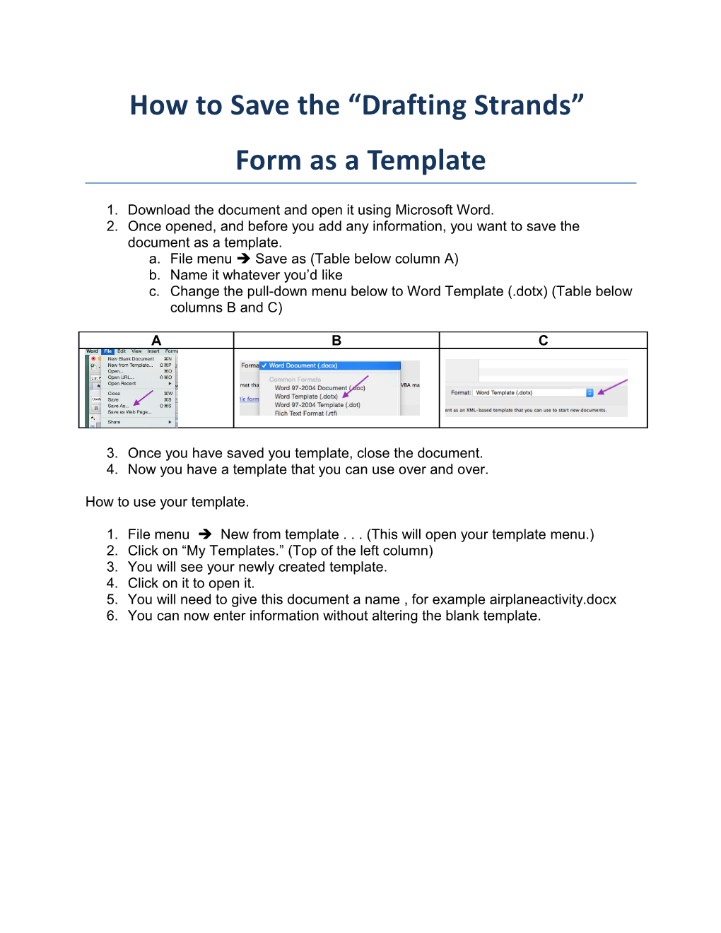 How to Save the Drafting Strands