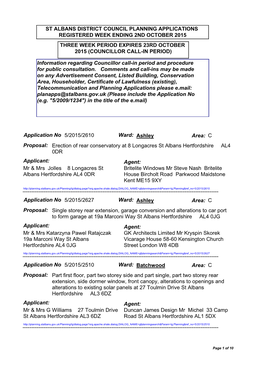 Planning and Tree Works Applications