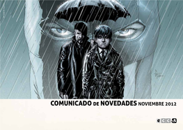 Comunicado De Novedadesnoviembre 2012