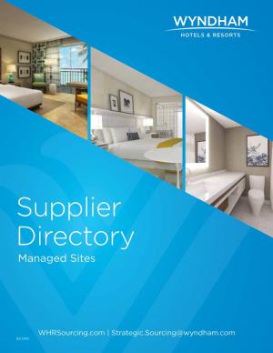 Supplier Directory Managed Sites