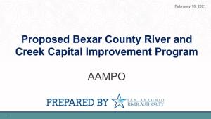 Proposed Bexar County River and Creek Capital Improvement Program