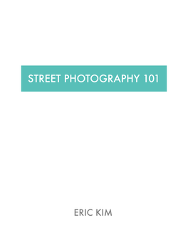 Street Photography 101