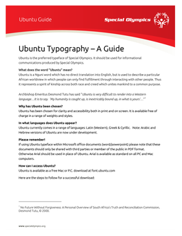 Ubuntu Typography – a Guide