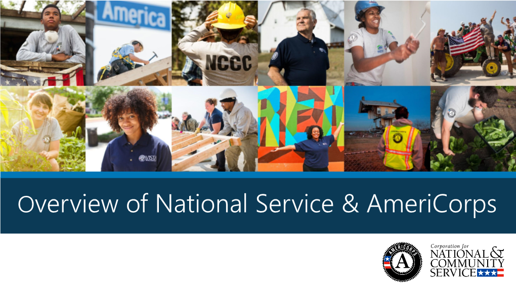 Overview of National Service & Americorps