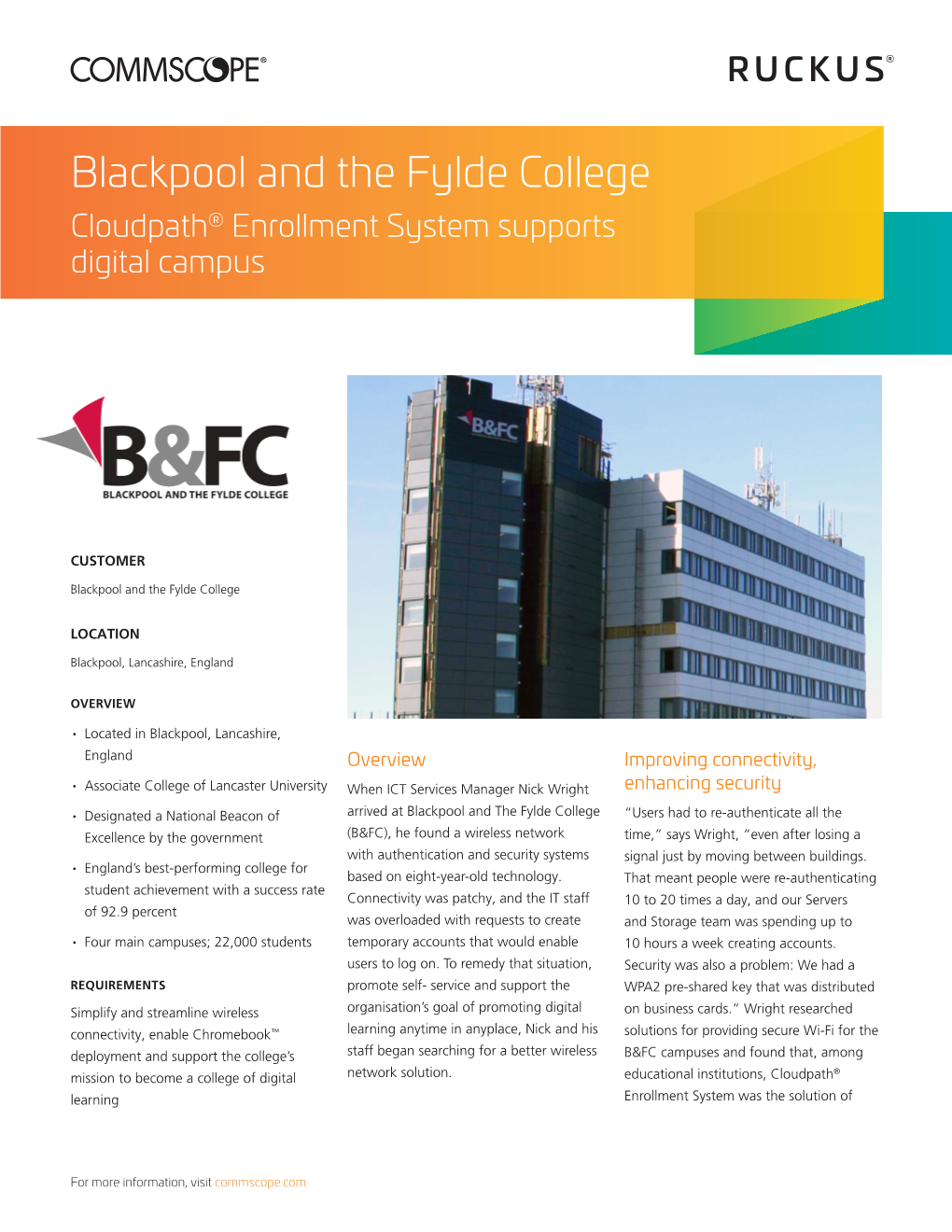 Blackpool and the Fylde College Case Study