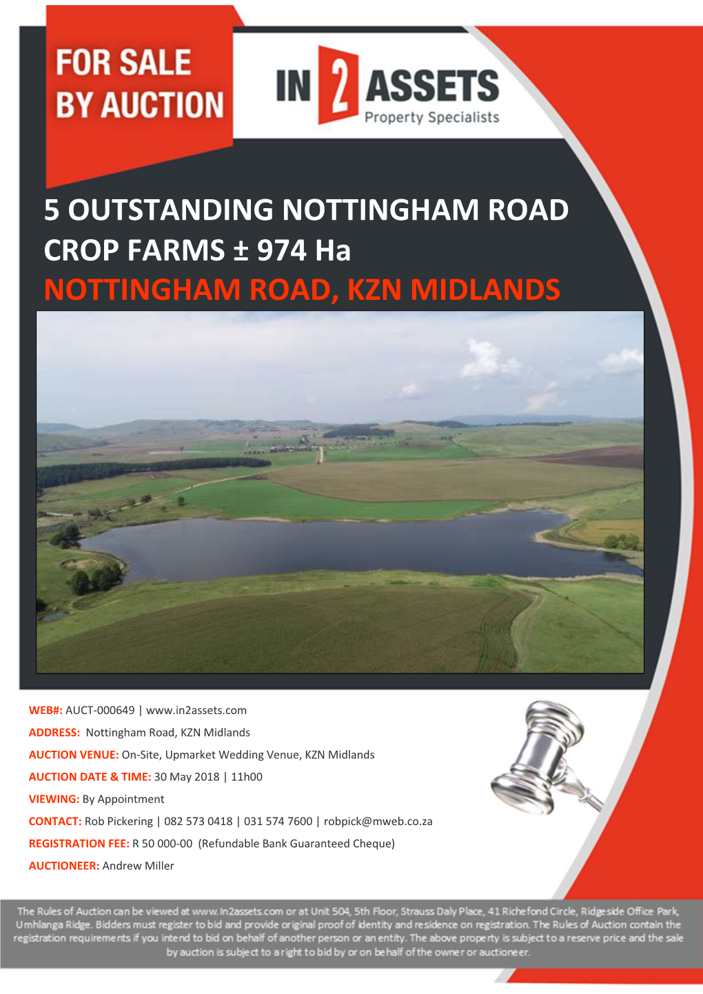 5 OUTSTANDING NOTTINGHAM ROAD CROP FARMS ± 974 Ha NOTTINGHAM ROAD, KZN MIDLANDS