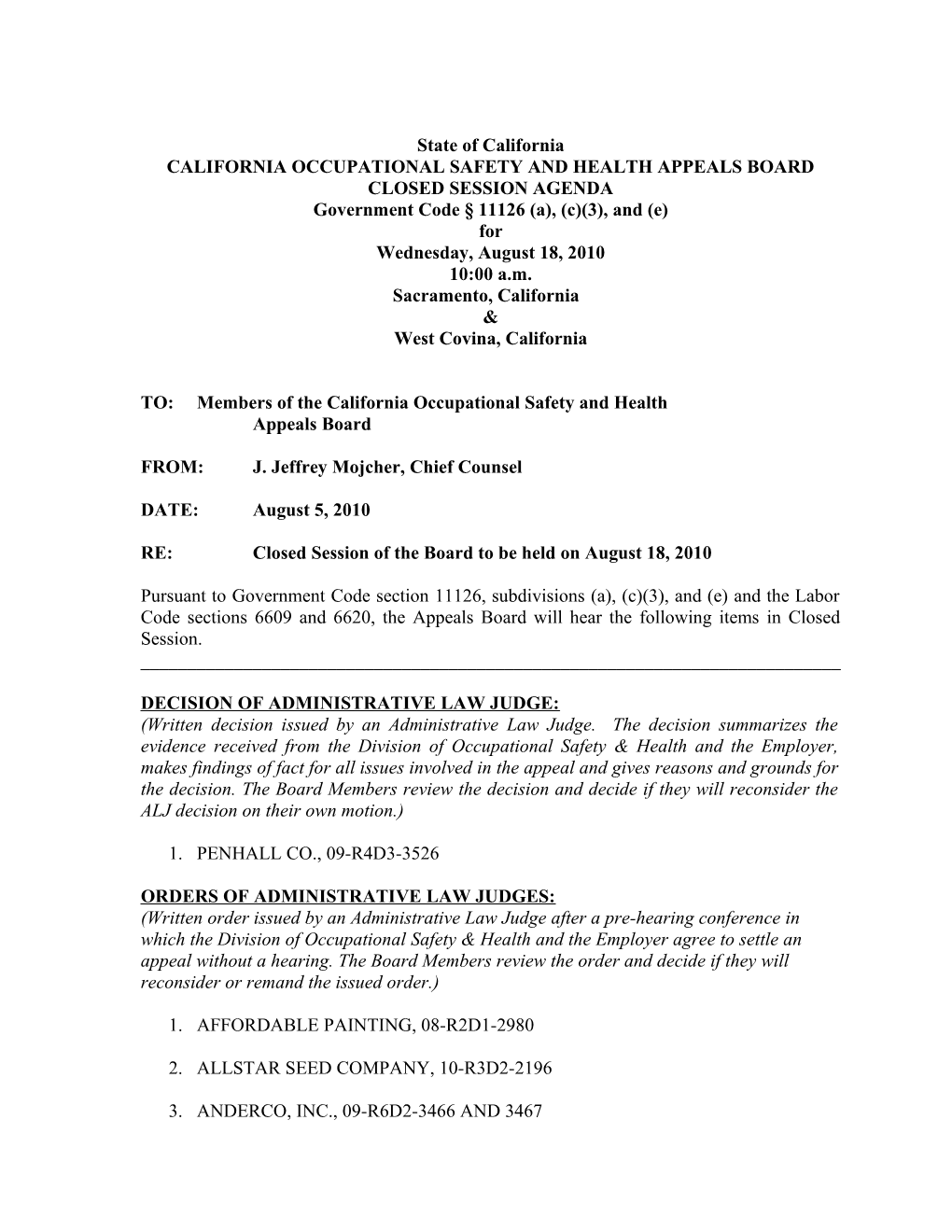 California Occupational Safety & Health Appeals Board s1