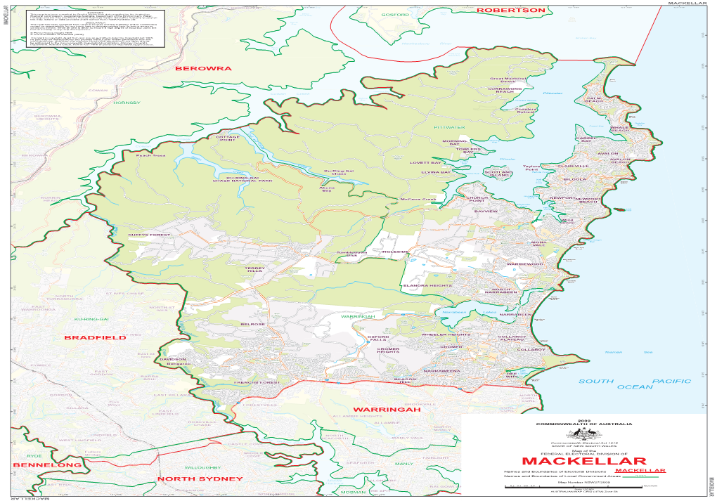 Map of the Division of Mackellar
