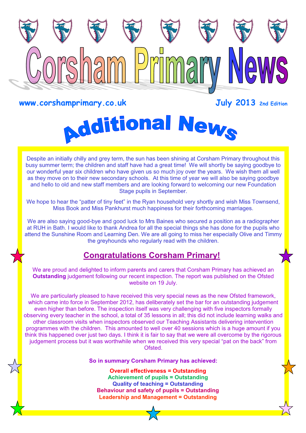 Congratulations Corsham Primary!