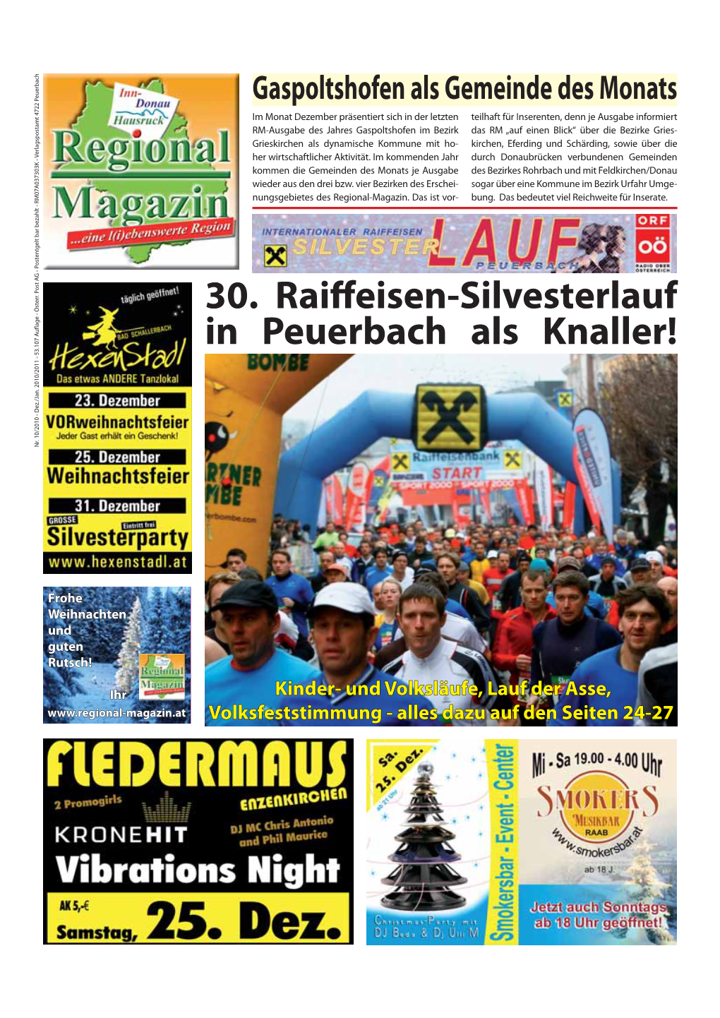 30. Raiffeisen-Silvesterlauf in Peuerbach Als Knaller!