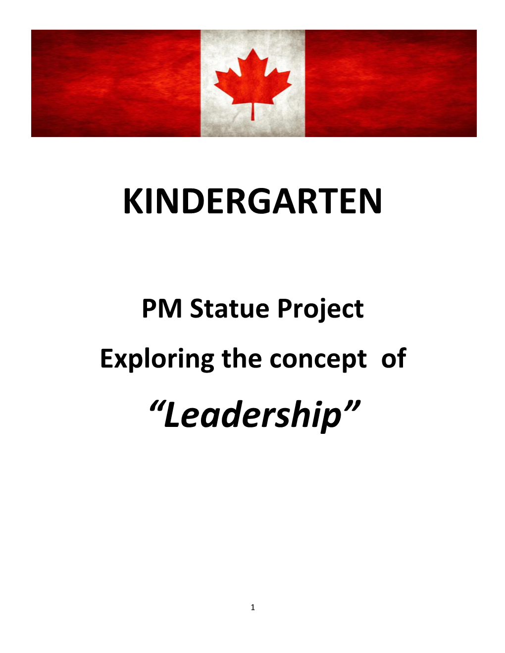 KINDERGARTEN “Leadership”