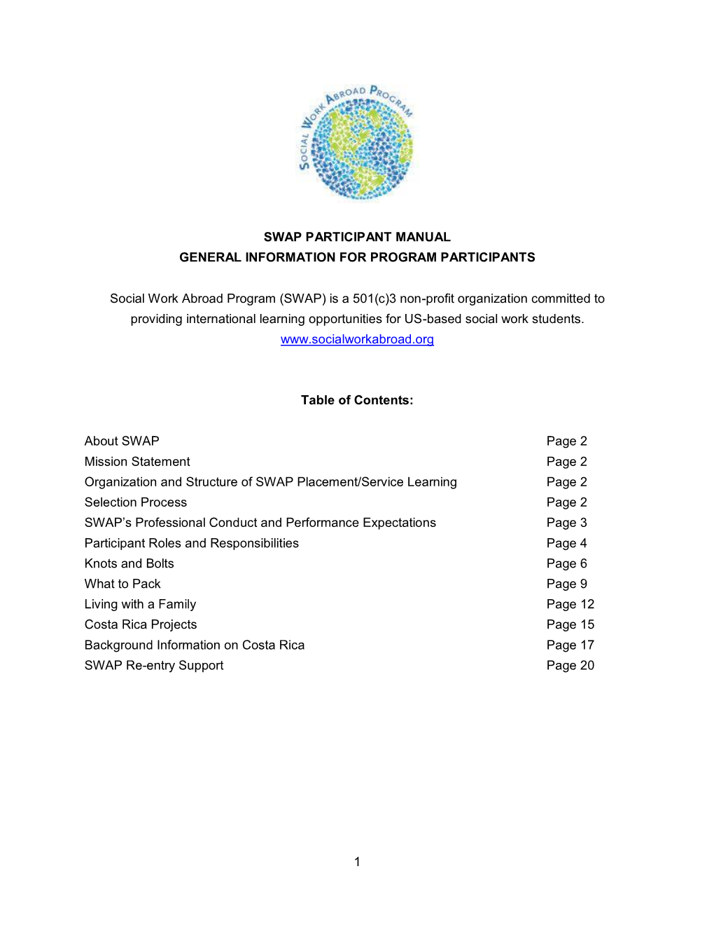 Is a 501(C)3 Non-Profit Organization Committed to Providing International Learning Opportunities for US-Based Social Work Students