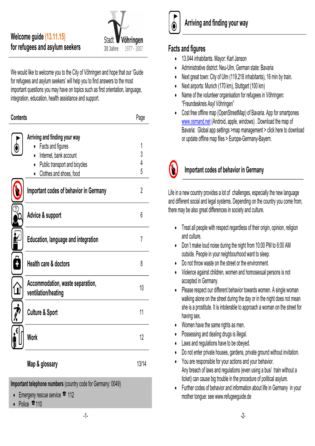 Welcome Guide (13.11.15) for Refugees and Asylum Seekers Facts and Figures