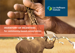 INVENTORY of INCENTIVES for Community-Based Conservation
