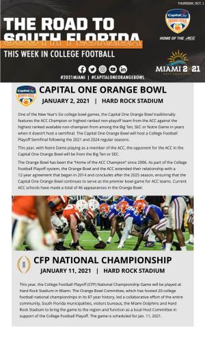 Capital One Orange Bowl Cfp National Championship
