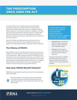 The Prescription Drug User Fee Act