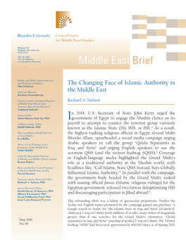 Middle East Brief 99