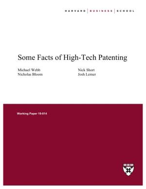 Some Facts of High-Tech Patenting